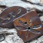 Two Dragonfly Buttons huge ..