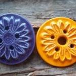 Handmade stoneware clay flo..