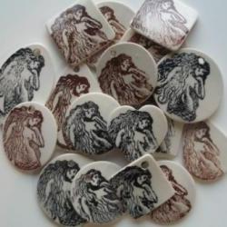 Mermaid Handmade ceramic stoneware pendant
