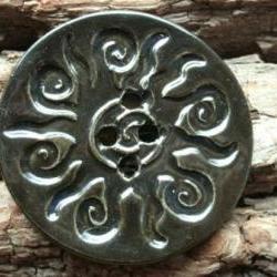 Spiral Sun button huge oversized
