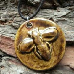 Stoneware Bee Necklace