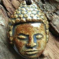 Buddha Necklace Handmade Stoneware clay