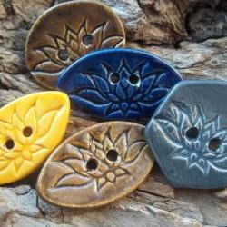 Lotus Flower Buttons 